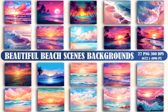 Beautiful Beach Scenes Backgrounds: Coastal Calm for Creative Projects