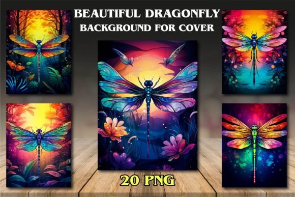 Beautiful Dragonfly Backgrounds for Cove: Design Assets