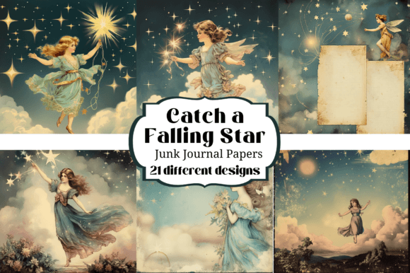 Catch a Falling Star Journal Backgrounds: Vintage Charm for Modern Crafts