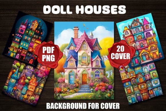 Doll Houses Backgrounds: A Nostalgic Touch for Book Covers