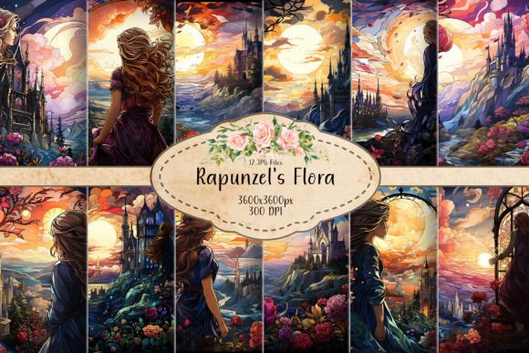 Enchanted Design: Using Stained Glass Rapunzel Backgrounds