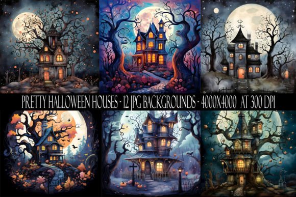 Enchanting Halloween House Backgrounds for Creative Projects