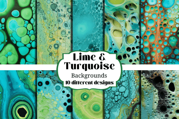 Grunge Lime & Turquoise Backgrounds: Unleash Creative Edge
