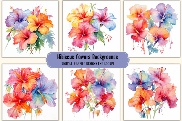 Hibiscus Flowers Backgrounds: A Tropical Design Toolkit