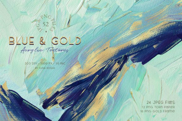 Stunning Turquoise & Gold Acrylic Backgrounds for Designers
