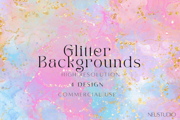 Transform Your Designs with Glitter Watercolor Digital Backgrounds
