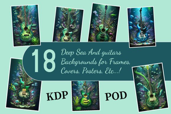 Underwater Guitar Backgrounds: A Visual Design Asset