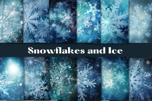 Unlocking Winter Magic: Designing with Snowflakes and Ice Backgrounds