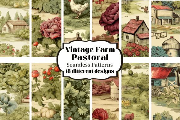 Vintage Farm Garden Seamless Patterns: A Designer's Toolkit