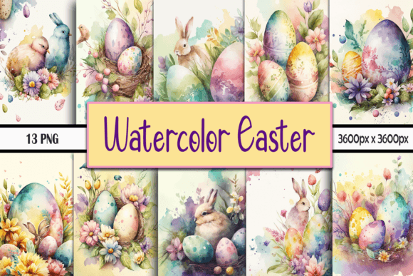 Watercolor Easter Backgrounds: A Designer's Spring Palette