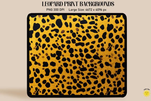 Yellow Leopard Print Backgrounds: Bold Design Asset